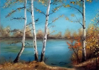 Őszi séta (Olaj, 40x50 cm ) /  Autumn walk (Oil, 40x50 cm)